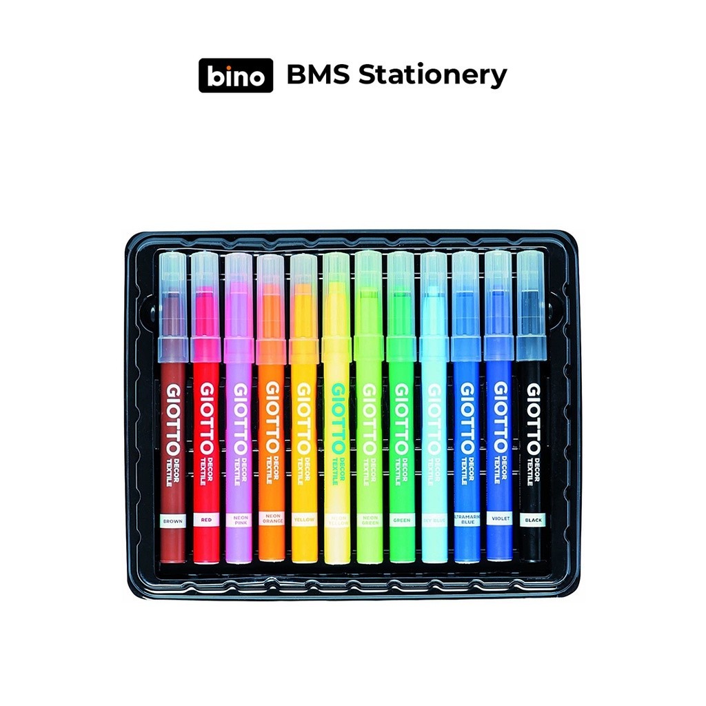 

[BMS Surabaya] Giotto Decor Textile Fibre Pens 12 Warna 494900