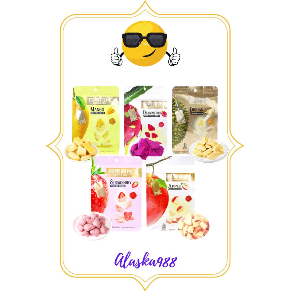 

TERPERCAYA Ursnack Freeze Dried Fruits / Snack Buah Kering / TYL Dried fruits