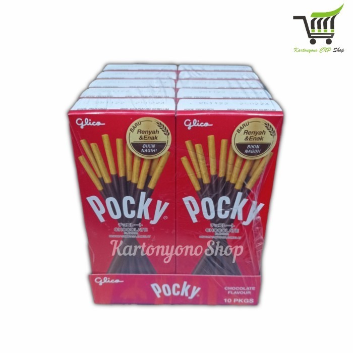 

TERBARU Pocky Biskuit Stick Rasa Coklat Per Pak isi 10pcs