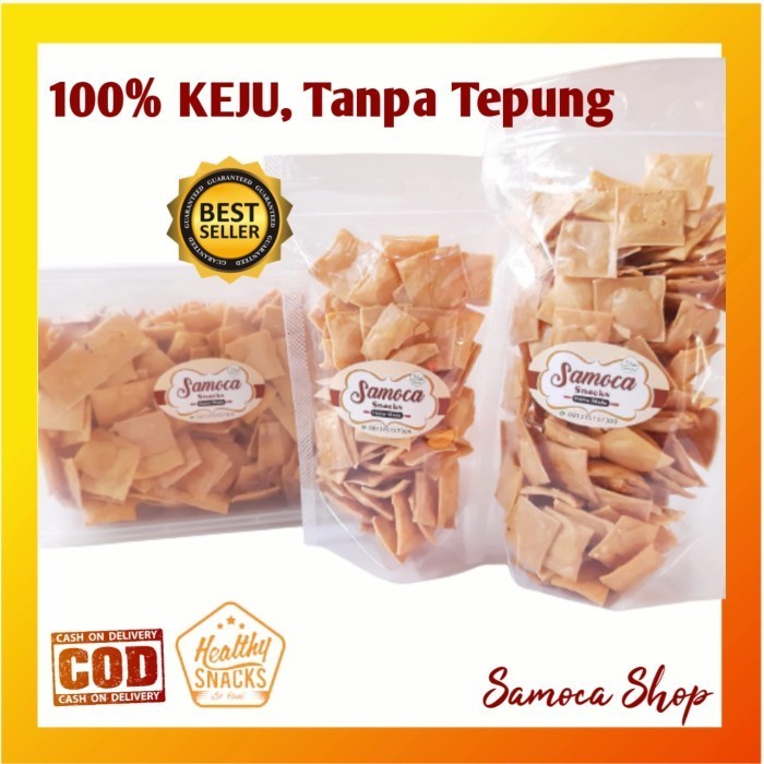 TERBARU Keju Chips Panggang Renyah Cemilan Sehat Diet Keto DEBM kemasan 105gr