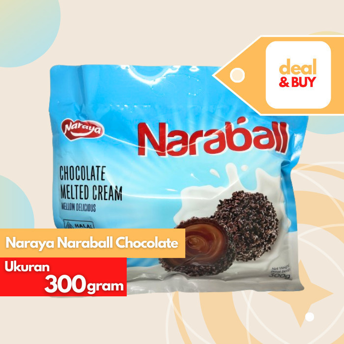 

TERUJI Naraya Naraball Chocolate/ Wafer Salut Kukis Rasa Coklat 300g