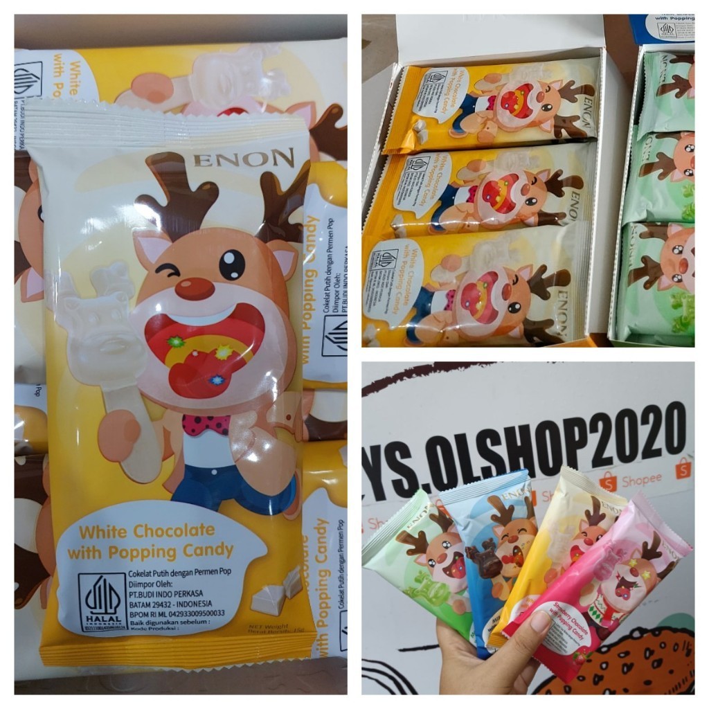 

NEW !! 1 Pa ENON lk Chocolate with Popping Candy Coklat pop dengan Sensasi meletup dalam mulut