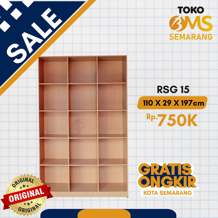 OBRAL RAK SUSUN SERBAGUNA RSG 15 KOTAK BC + LOKER KAYU