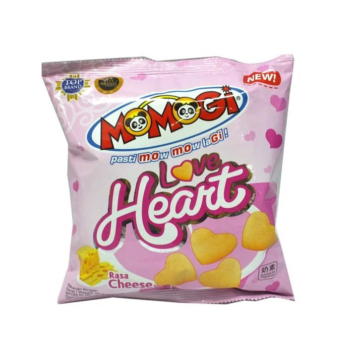 S04249 MOMOGI LOVE HEART CHEESE SNACK 50GR BUNGKUS MAJU BERSAMA (20260131)