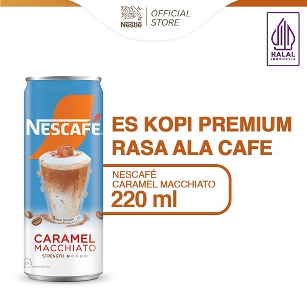 

NESCAFE Kopi Minuman Kaleng Rasa Caramel Macchiato Can 220ml