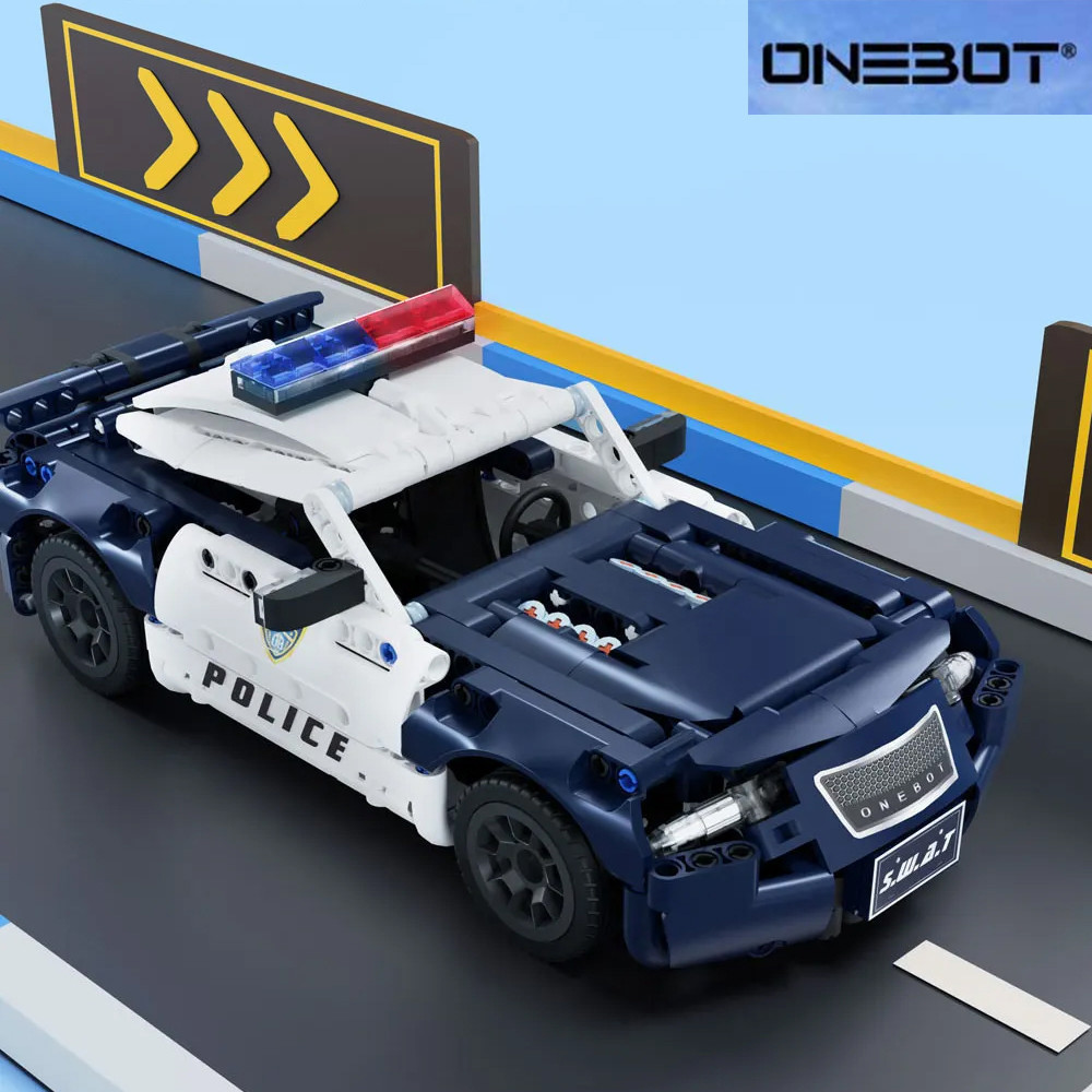 GM- ONEBOT Mainan Mobil Polisi 1:16 LEGO 560+ Building Blocks - OBCJJC22AIQI/mainan mobil/mobilan an