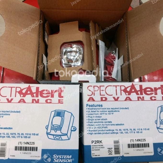 System Sensor P2RK Outdoor Horn strobe Wall Mounted 2 Wire Red