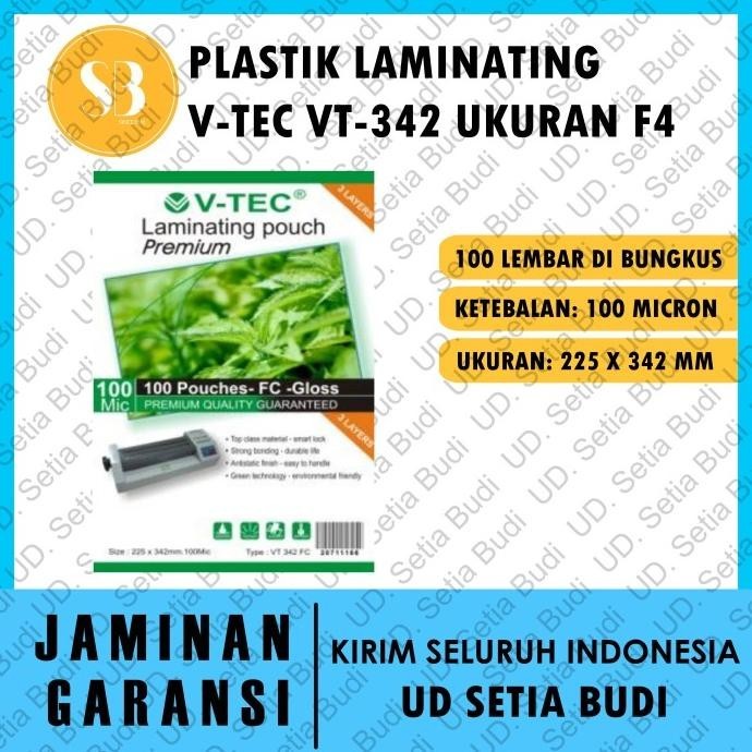

Plastik Laminating V-Tec VT-342 Ukuran F4