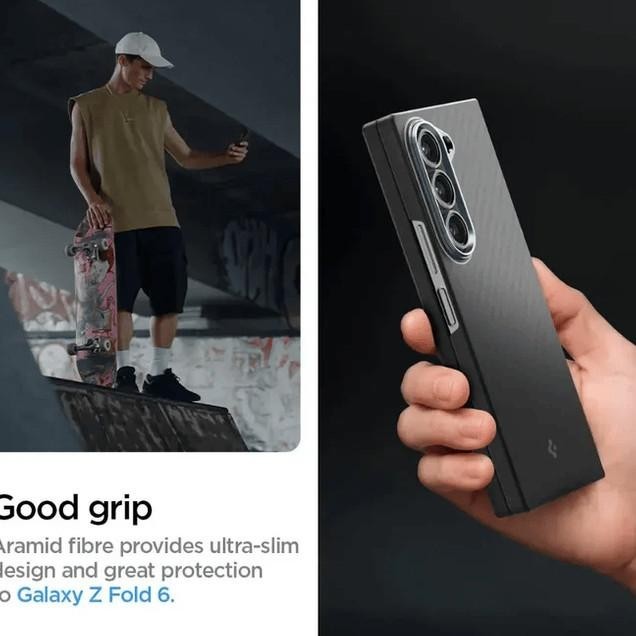 Original Case Samsung Galaxy Z Fold 6 Fold6 5G 2024 Spigen Aramid Carbon Slim Air Skin Slim Thin Cas