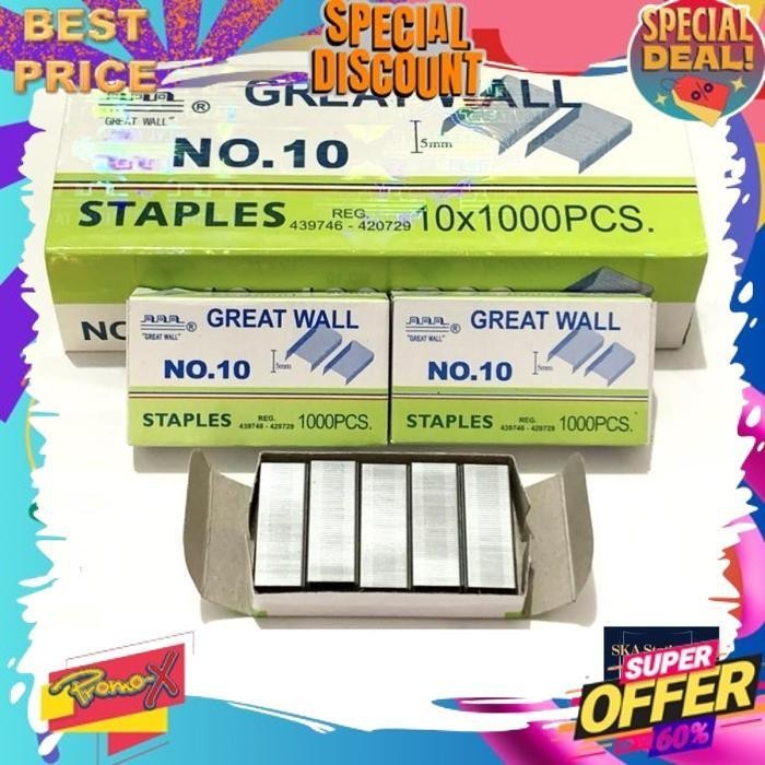 

VIRAL REFILL/ISI STAPLES GREATWALL NO 10 ORI (PAK)