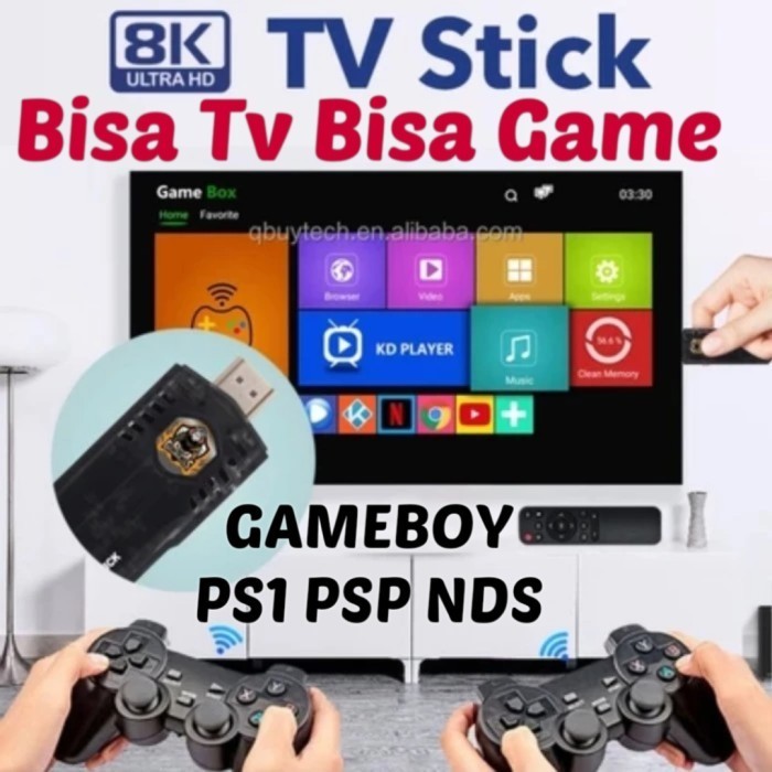 Game Stick X8 Smart TV Android TV Box & Gamestick 4K Game Console PSP