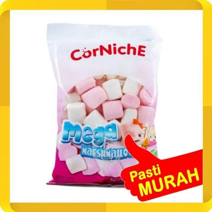 

CORNICHE MEGA MARSHMALLOW 300 GM MASMALOW MERAH PUTIH KORNICI MEGA Kualitas Terbaik