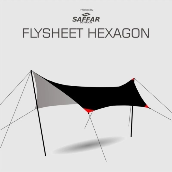 Soniaa_Sn- Flysheet Hexagonal Flysheet Ultra Light Saffaroutdoor