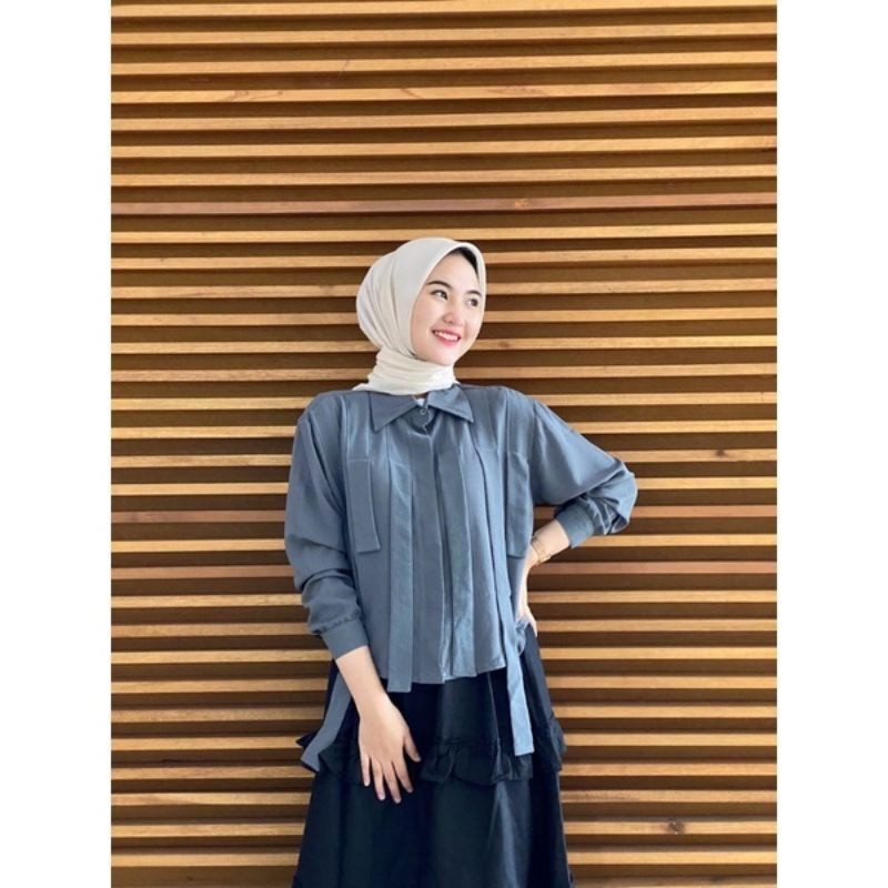 Bliuse Pesta Kondangan Bluss Kemeja Wanita Atasan Blouse Kekinian Atasan Cewek Blus Cewe Modern Blis