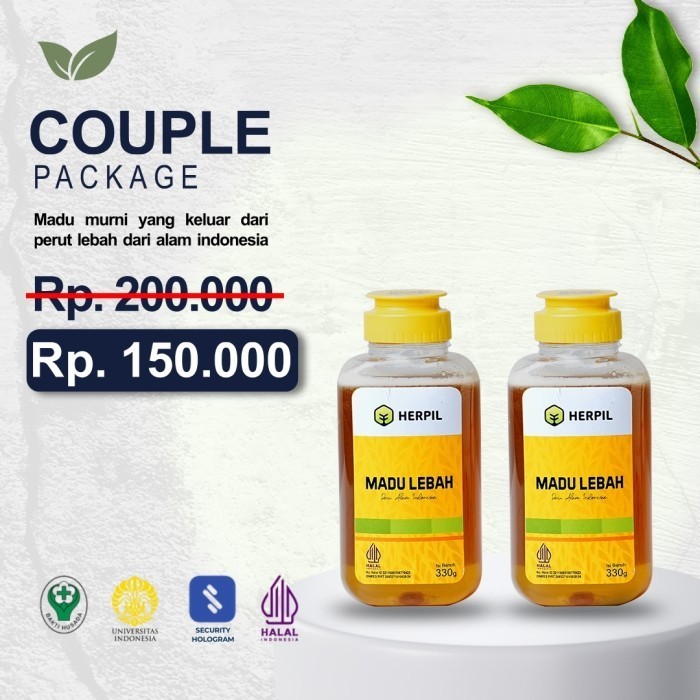 

COUPLE PACKAGE [MADU LEBAH HERPIL] Madu Murni Multiflora 100% Alami