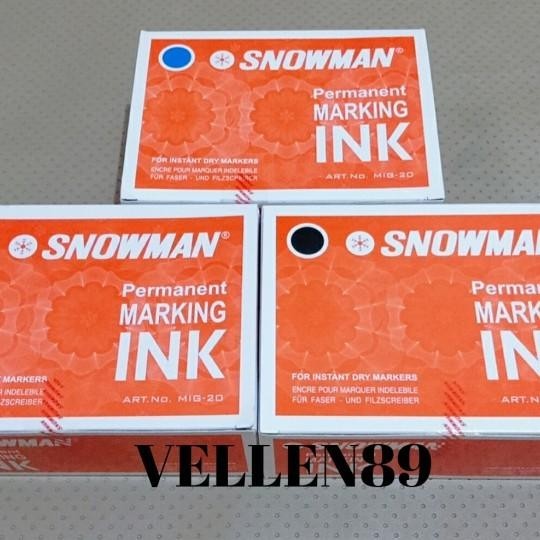 

Tinta Spidol Permanent Merk Snowman @12 Pcs