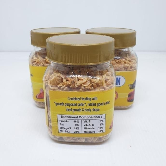 Tarbaru Udang Kering Standar Red Pigmen Pakan Ikan Hias Air Tawar , Laut, Kura Terlaris