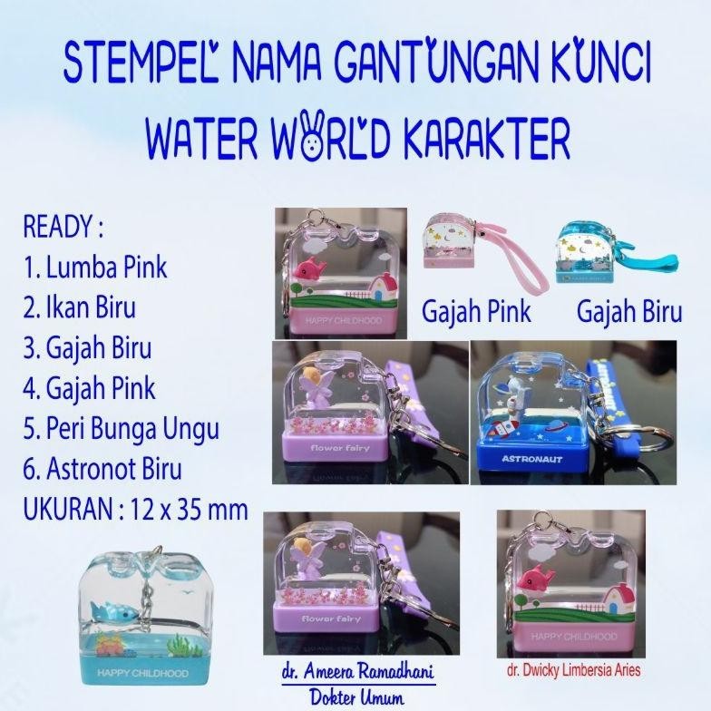 

Sd-46 Stempel Nama Gantungan Kunci Water World Karakter Murah