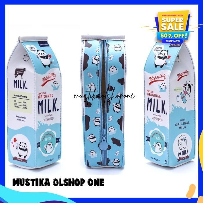 

KOTAK PENSIL SUSU SIMULA MILK BOTTLE PENCIL CASE STORAGE POUCH MX1007 FAVORIT!!!