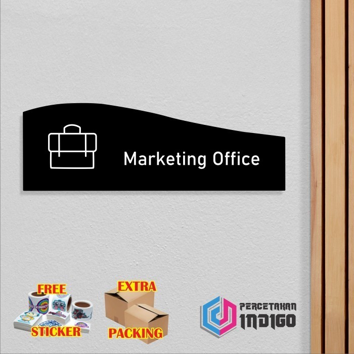 

Grosir Papan tanda sign board akrilik 30cmx10cm Marketing Office Elegan