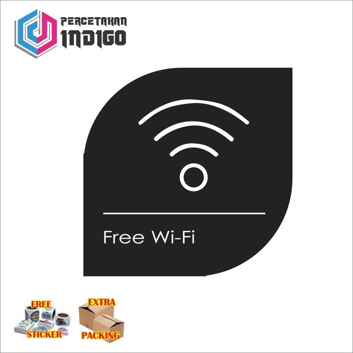 

Promo sign papan akrilik acrylic free wifi Elegan