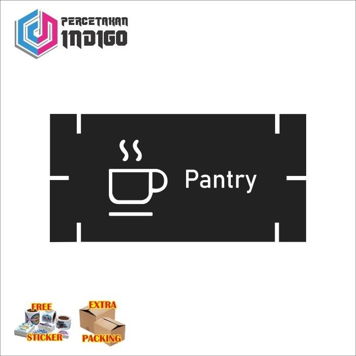 

Grosir sign papan akrilik acrylic hitam pazzle pantry type b Keren