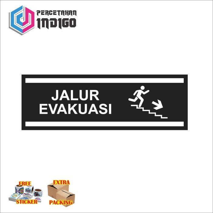 

Terlaris sign papan akrilik acrylic jalur evakuasi kanan Keren