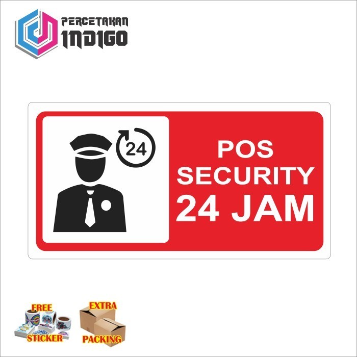 

Terlaris sign papan akrilik acrylic pos security 24 jam Keren