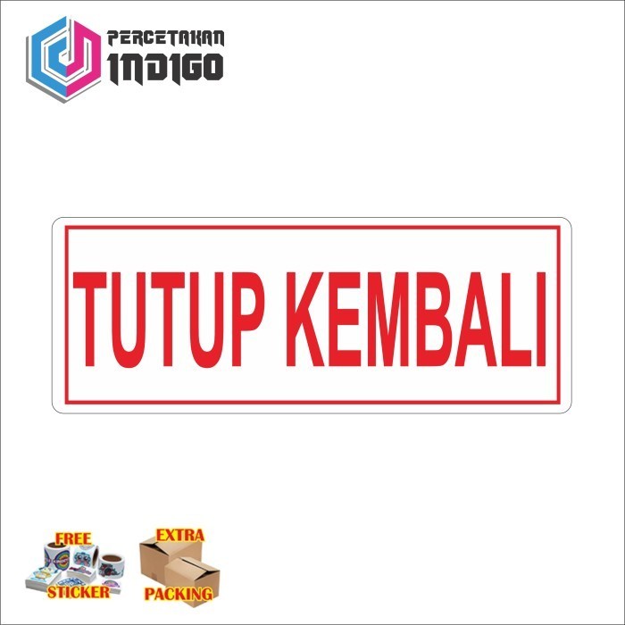 

Grosir sign papan akrilik acrylic tutup kembali type b Keren