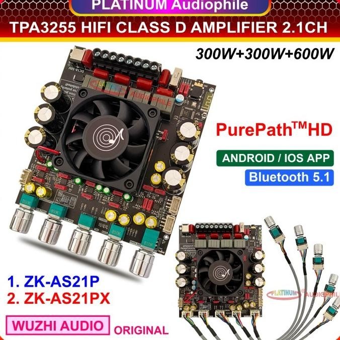 TPA3255 Amplifier Class D 2.1 CH Bluetooth 5.1 Hifi Amplifier ZK-AS21P