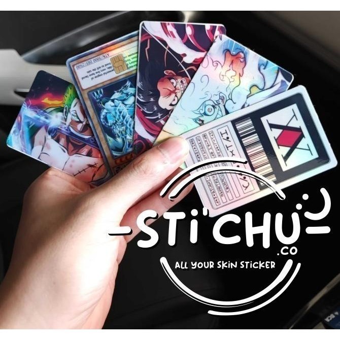 

Sticker Kartu Atm Skin Card CUSTOM GAMBAR geto card Flazz Emoney dll Evvarisk