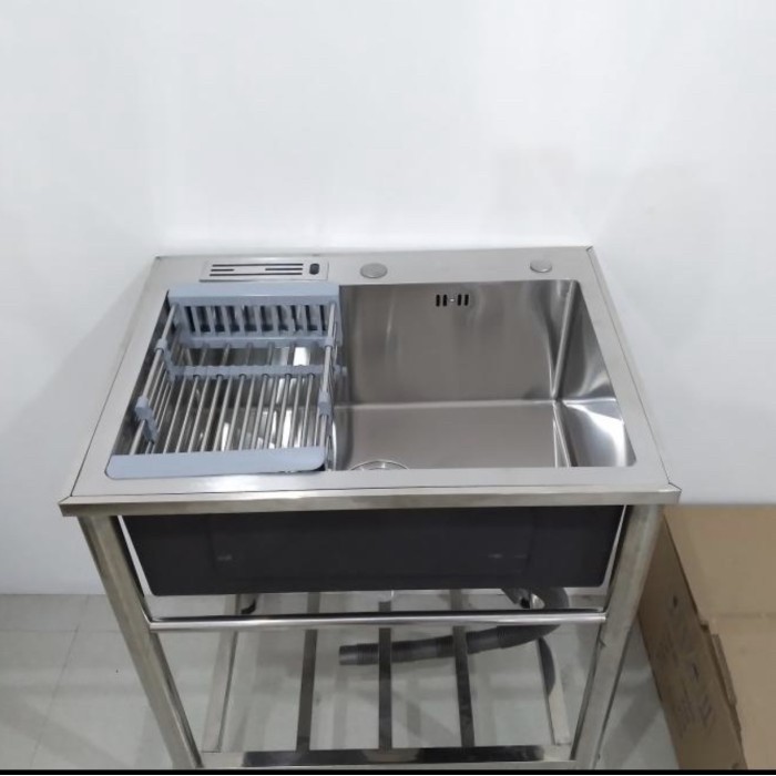 Ede Sink Table Bak Cuci Piring Meja Portable 1 Lubang 6045 Stainless