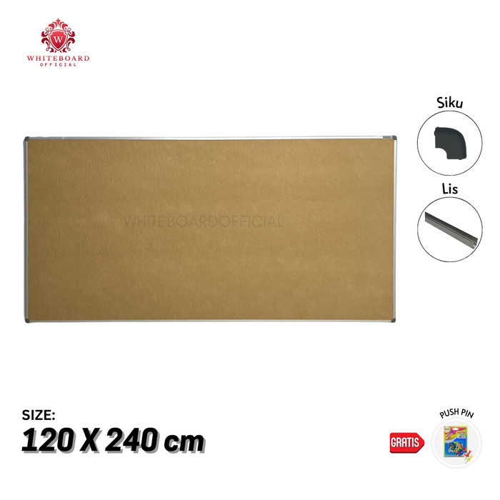 

Softboard 120 x 240cm / Corkboard / Pin Board / Papan Pengumuman / Papan Mading / Sakana