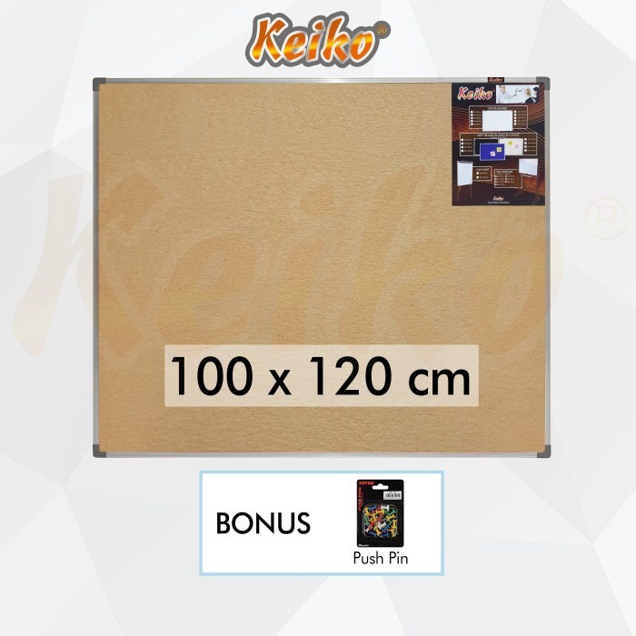 

Softboard Cork Pin Board / Papan Mading Gantung Keiko 100 x 120 cm