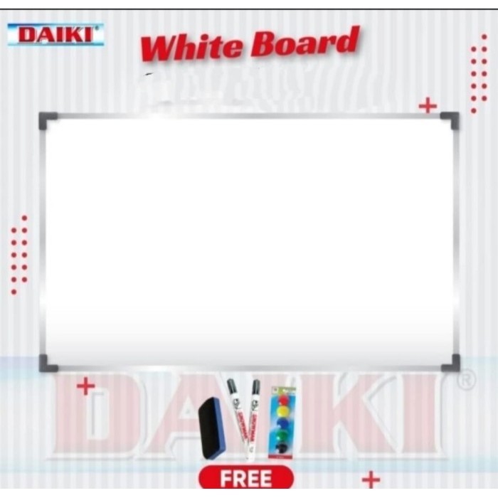 

daiki Whiteboard Magnetic Single Face 120 x 150 cm/Papan tulis gantung