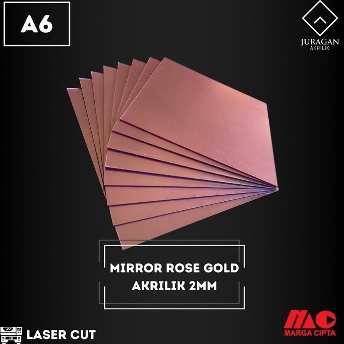 

READY Akrilik Mirror Rose Gold A6 2mm Marga Cipta