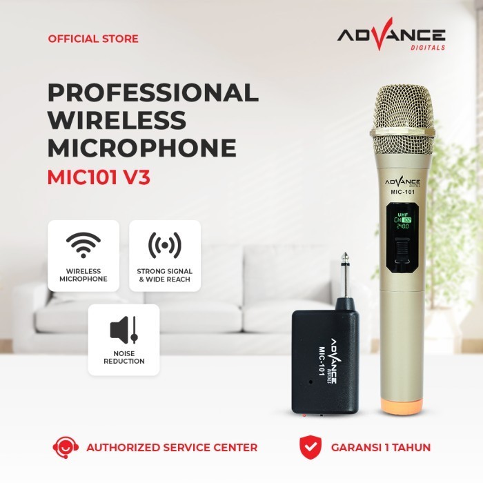 Microphone Advance Mic-101 Pro Profesional Mic Wireless