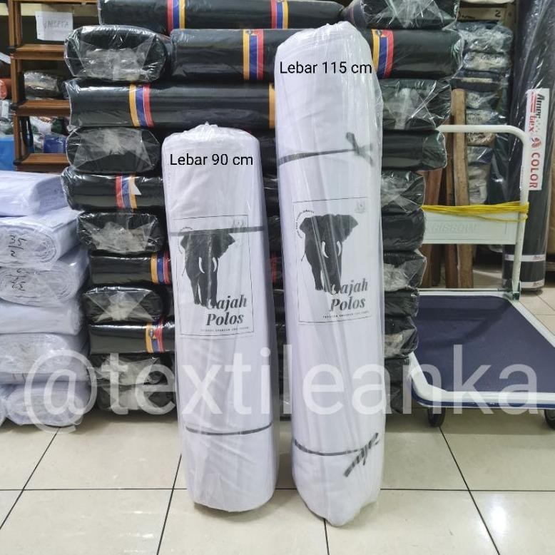 Kain TC Gajah Polos Lebar 115 cm Tetoron Spanduk Umbul-Umbul Atribut Promosi Kain Kantong Grosir 180