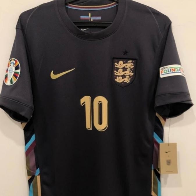 Jude Bellingham #10 England National Team Away Jersey Euro 2024 Original Timnas Inggris Tim Nasional