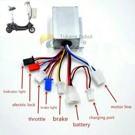 Controller kontroler sepeda listrik 24v 24 volt 250w 250 watt brushed