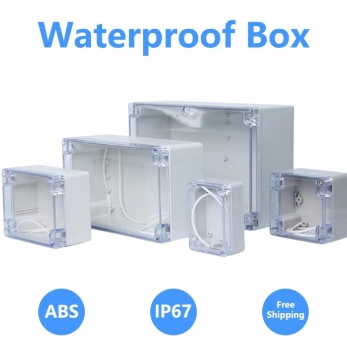 Kotak Abs Tahan Air Ip65 / Ip67 Junction Box Tempat Rangkaian Outdoor