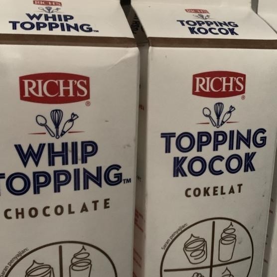  Rich Chocolate Non-Dairy Whipping Cream Coklat Whip Topping