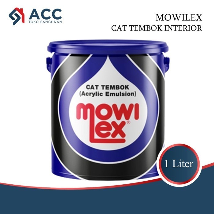 Mowilex Cat Tembok Interior Warna Putih Hitam E100 E200 1Kg