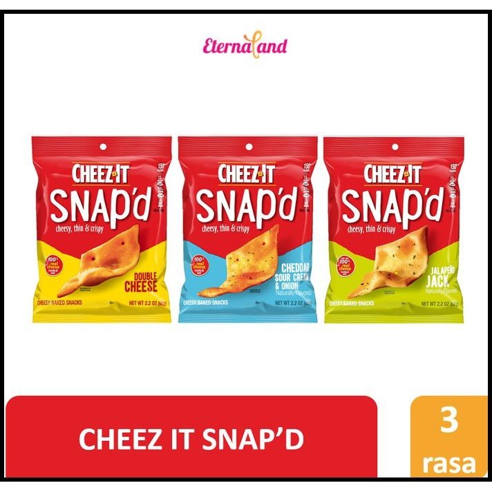 

Cheez It Snap'D Snacks 2.25 Oz - Biskuit Impor Usa