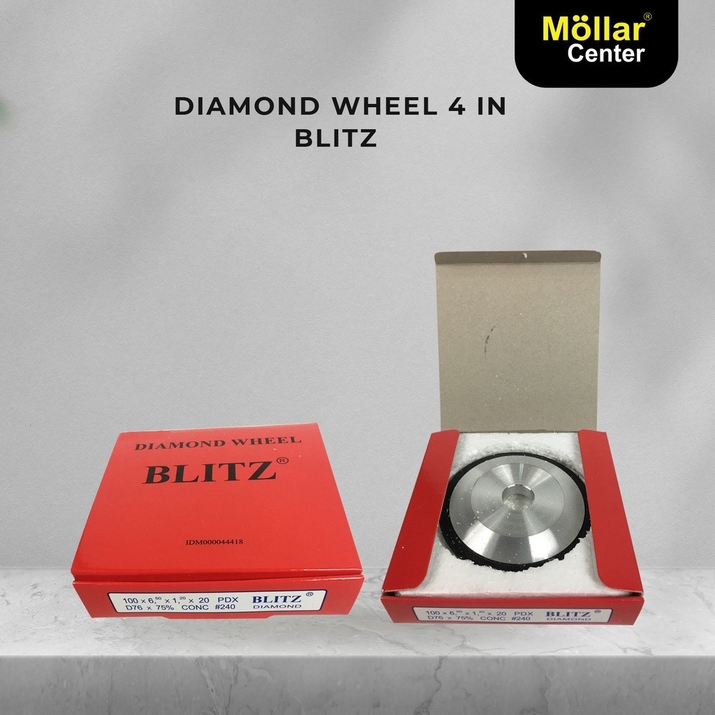 Original Blitz Diamond Asah Pisau Gergaji Tct 4" 5" 6" 2 Sisi / Blitz Diamond Asah 4" Grit 240 Batu