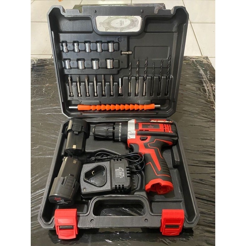 Original Yukido Mesin Bor Baterai Charger Japan Technology 12V Cordless Drill