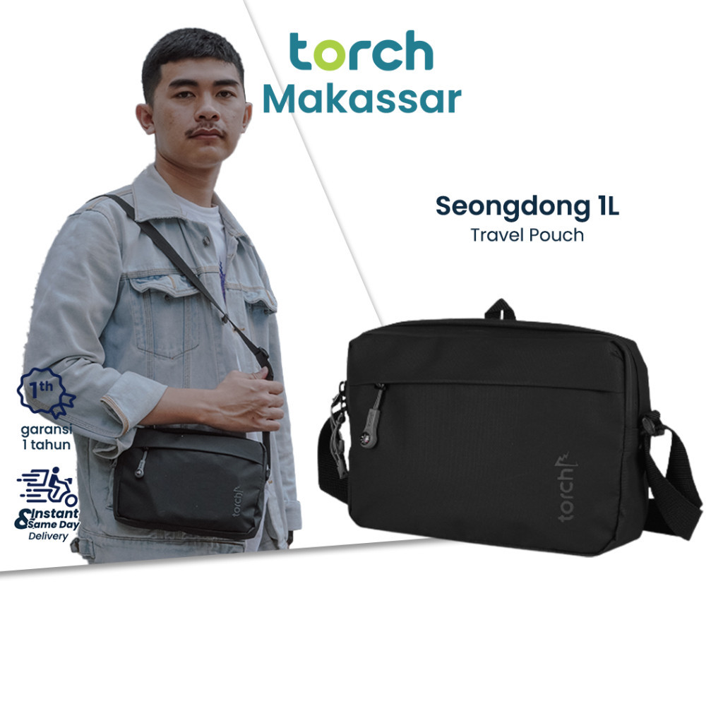 Torch Makassar Tas Selempang Bahu Pria Wanita - Sling Bag Travel Pouch Seongdong
