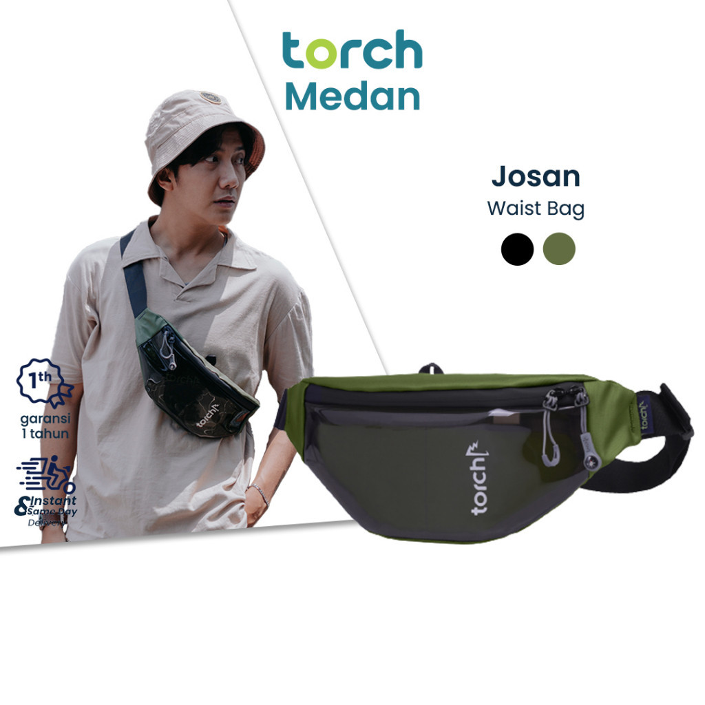 TORCH Tas Pinggang Anti Air Pria  Josan