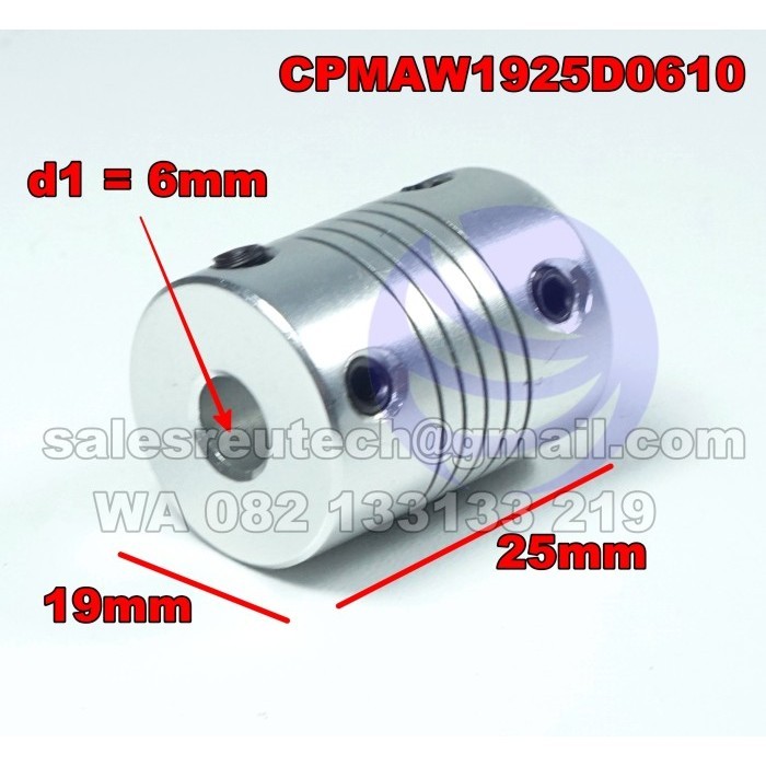 Coupling Encoder 19x25mm Diameter 6x10mm WOD CPMAW1925D0610