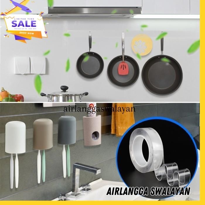 

DOUBLE TAPE PEREKAT NO TRACE WASHABLE STICKER EKSKLUSIF SPESIAL AIRLANGGA SWALAYAN SHP !!